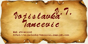Vojislavka Tančević vizit kartica